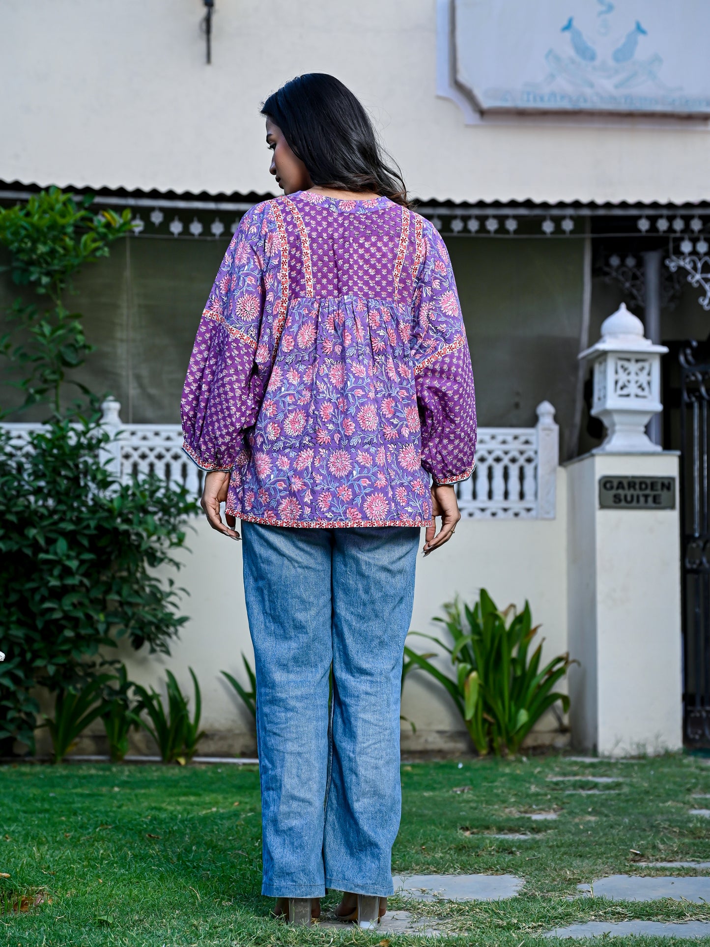 Orchid Oasis Boho Top