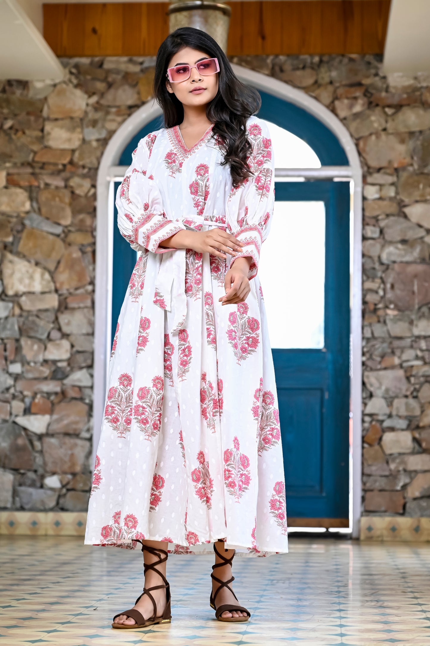 Mughal Mirage Maxi Dress with lining