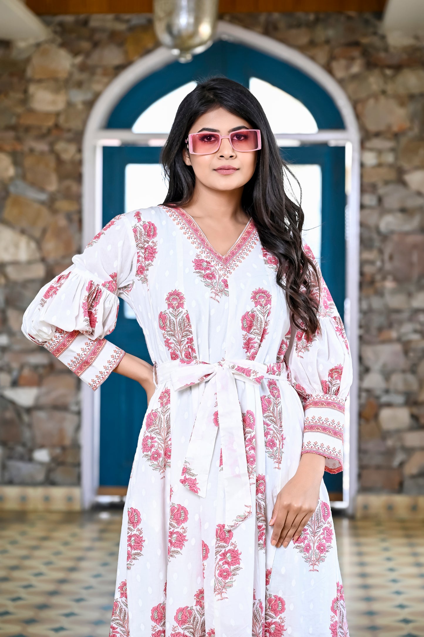 Mughal Mirage Maxi Dress with lining