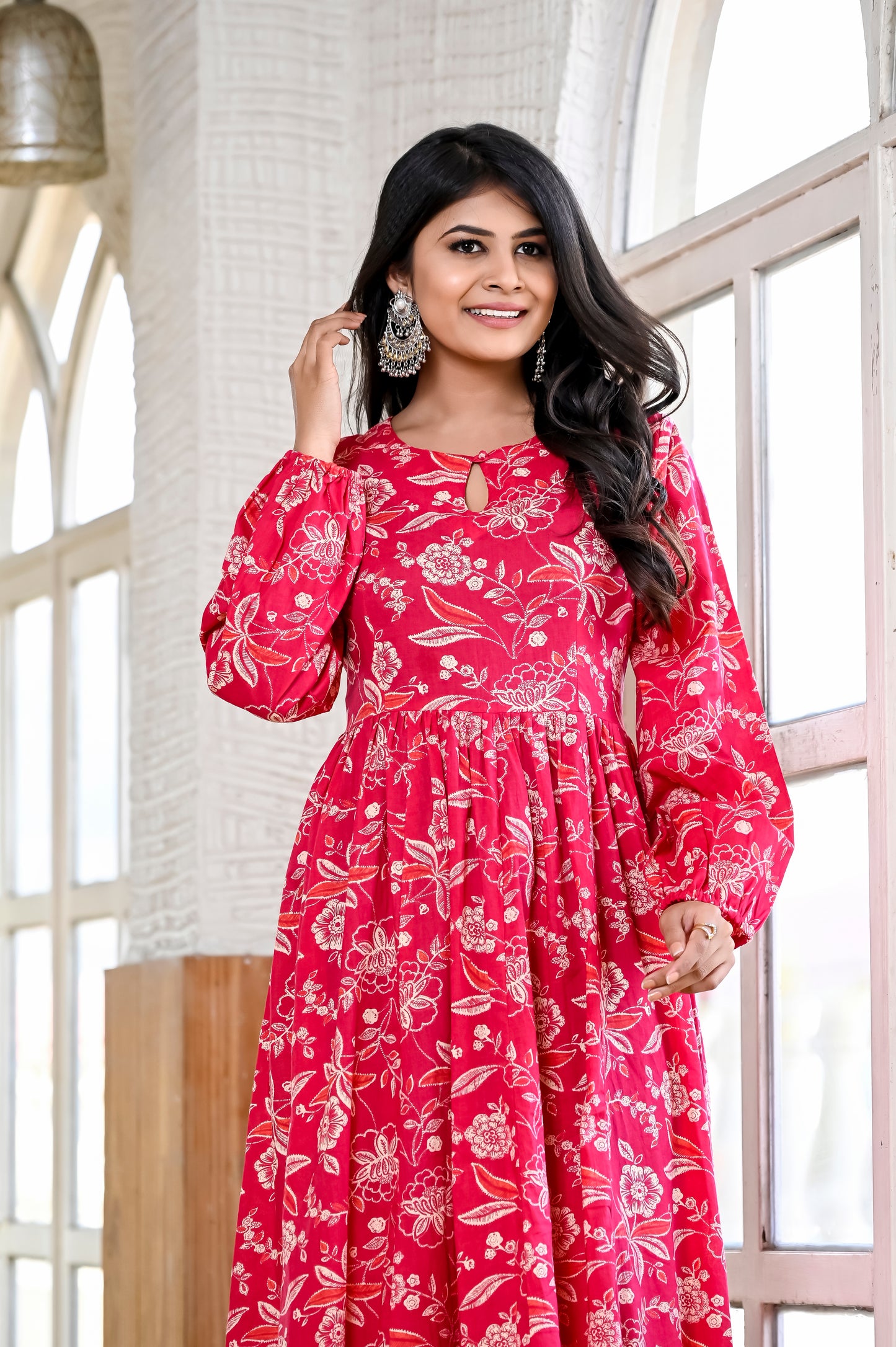Hot Pink Pocket Princess Maxi Dress