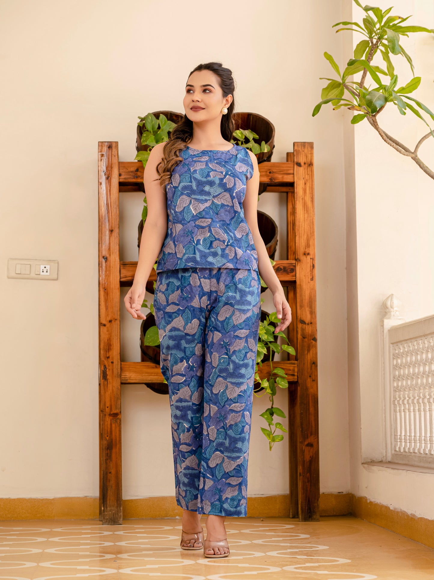 Smoky Blooms top and pant set