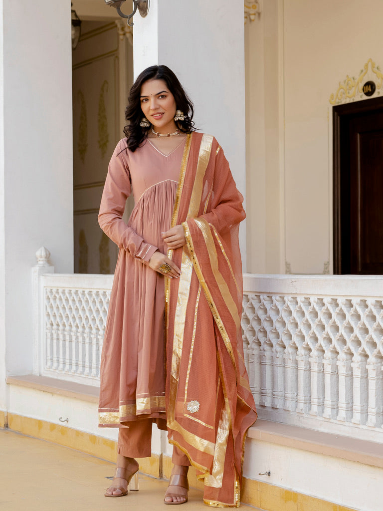 Timeless Beige Bliss Suit Set
