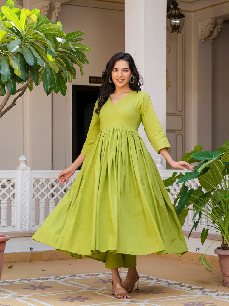 Green Goddess Gleam Kurta Set