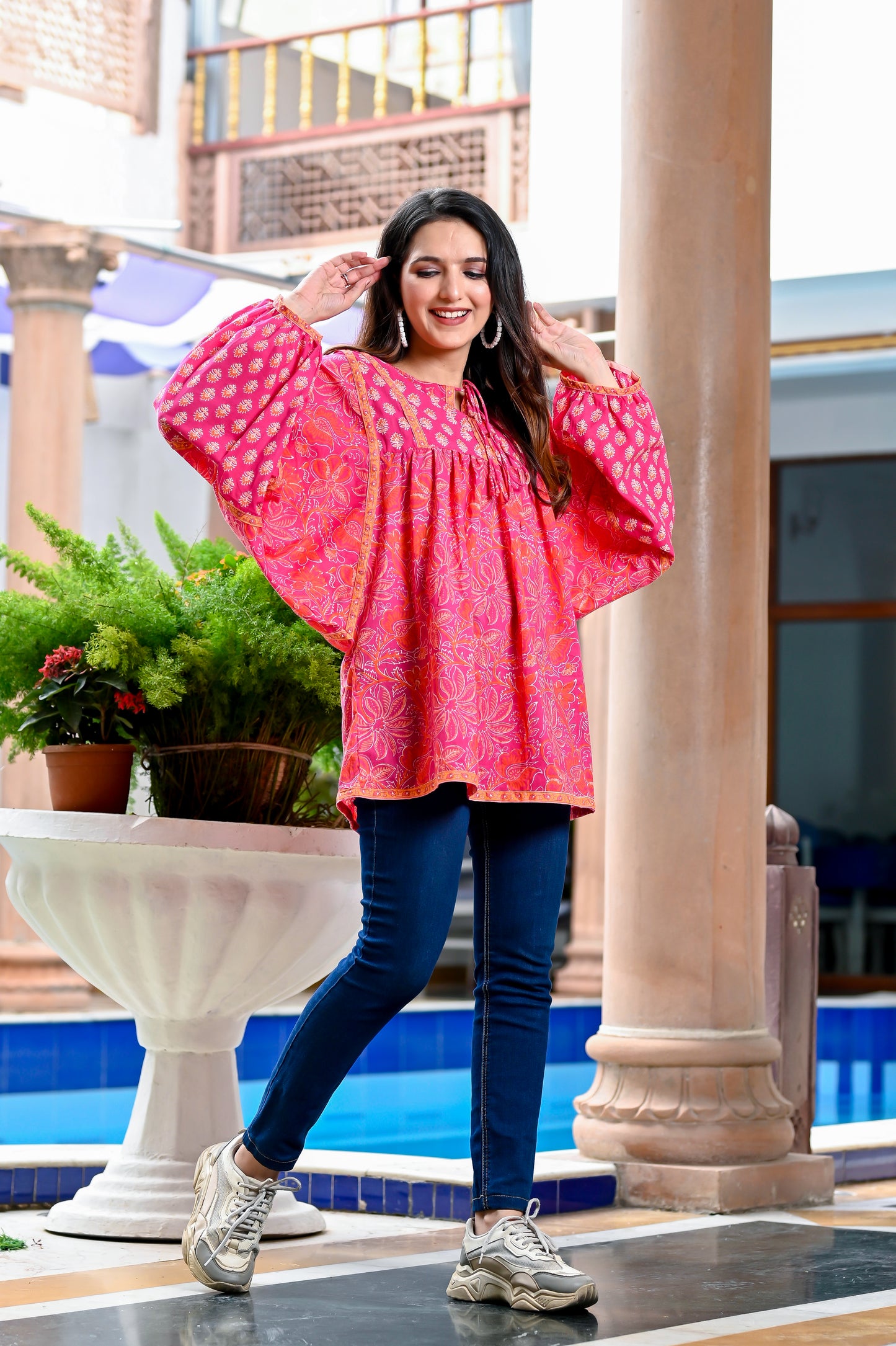 Pink Boho Top