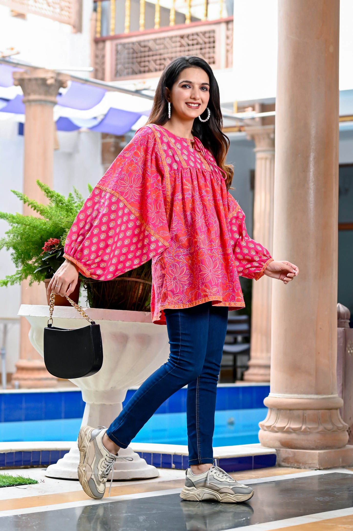 Pink Boho Top