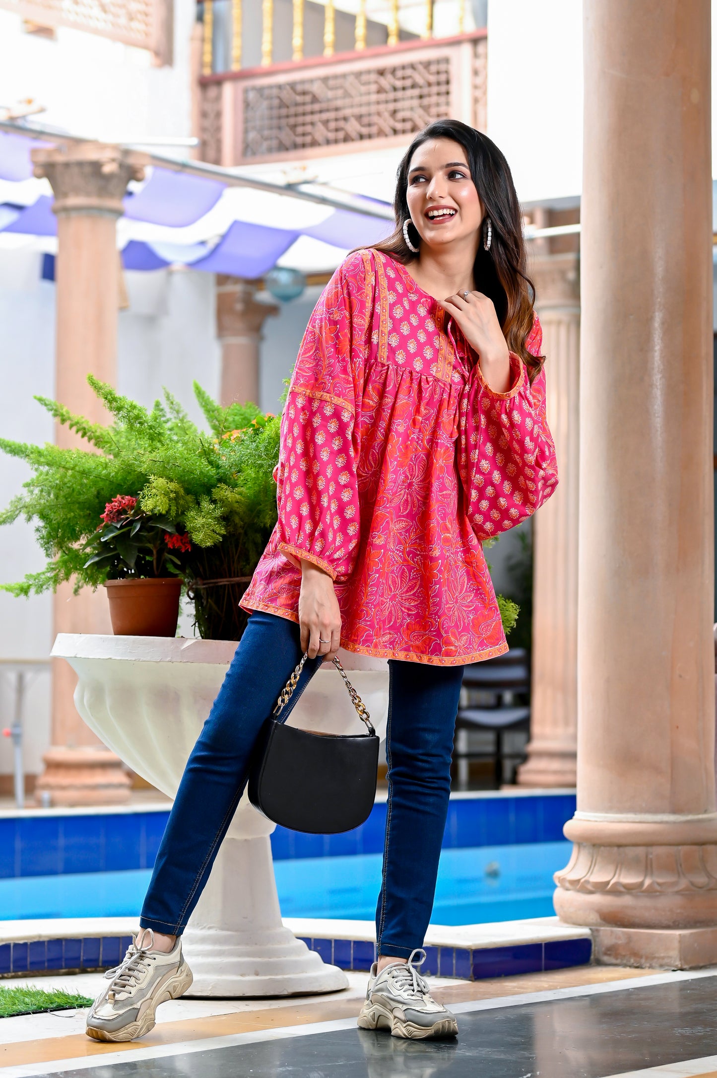 Pink Boho Top