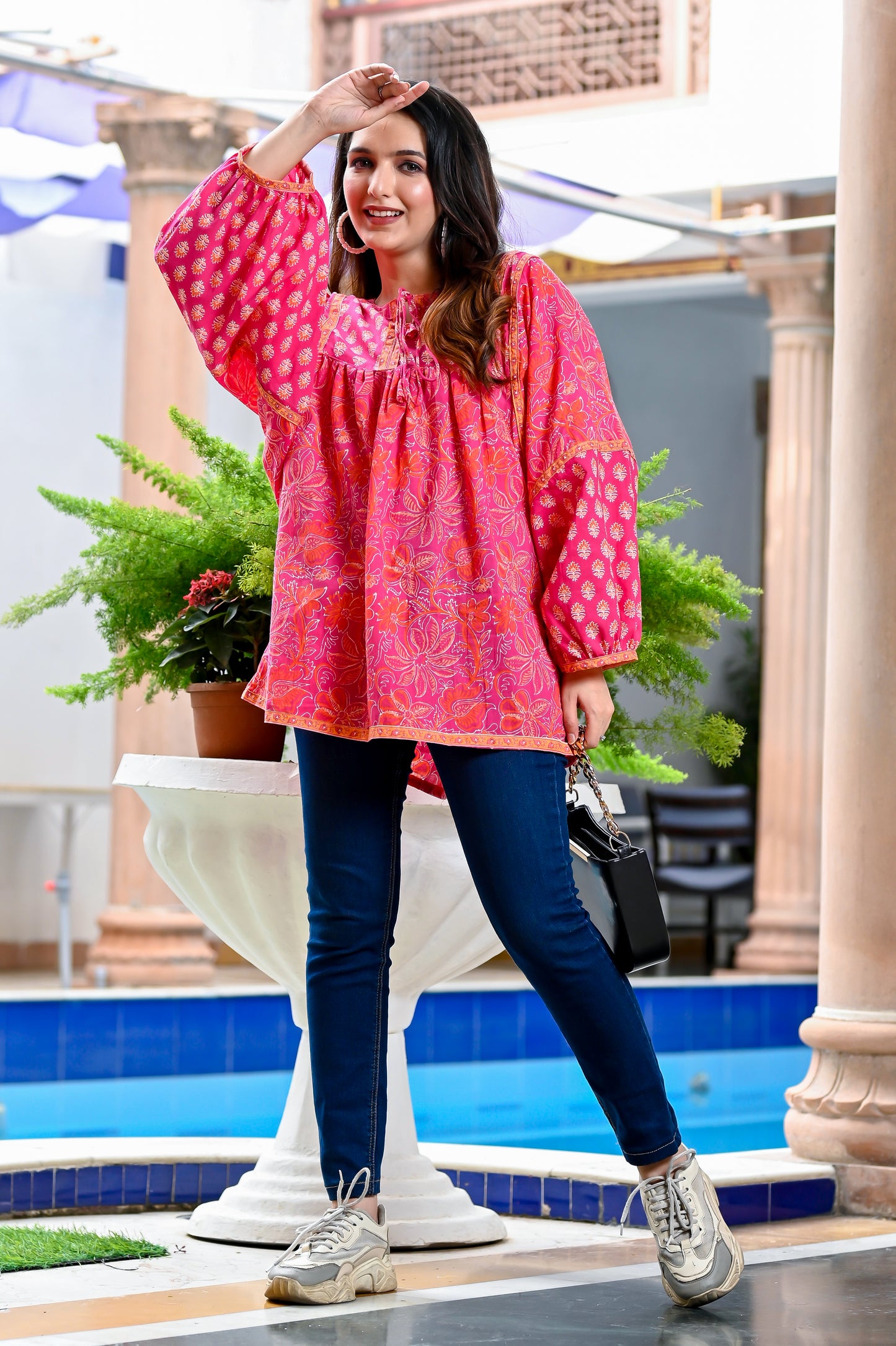 Pink Boho Top