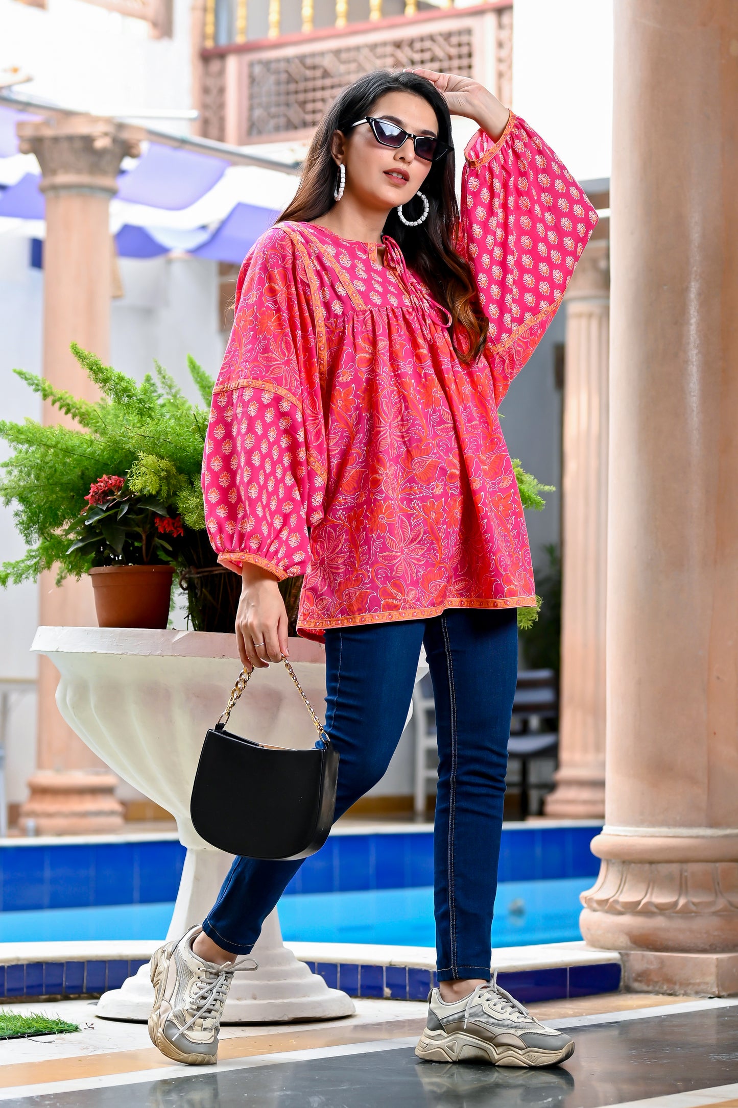 Pink Boho Top