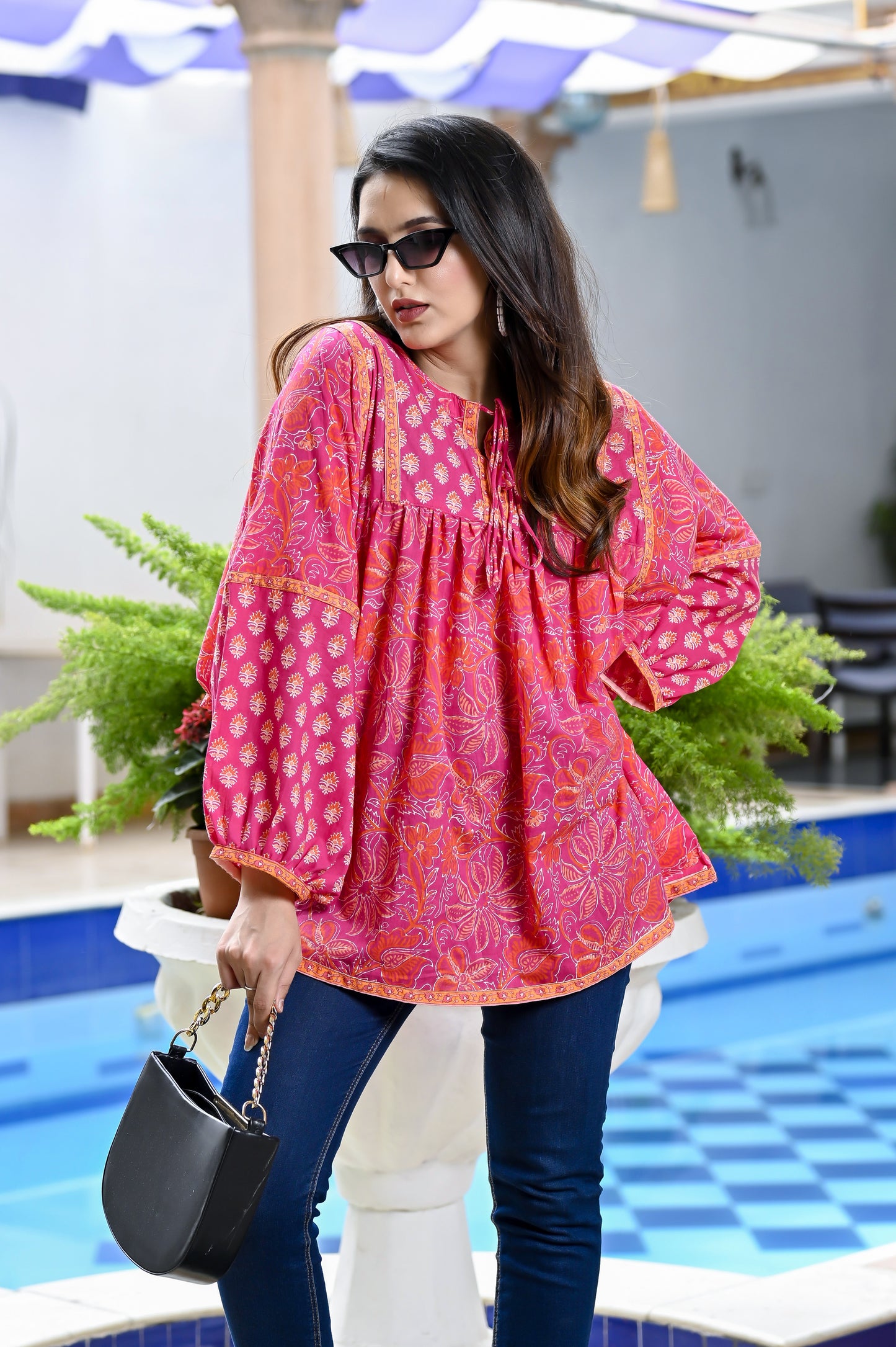 Pink Boho Top