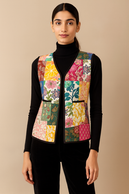 Quilted Jaipur Sleeveless Winter Jacket
