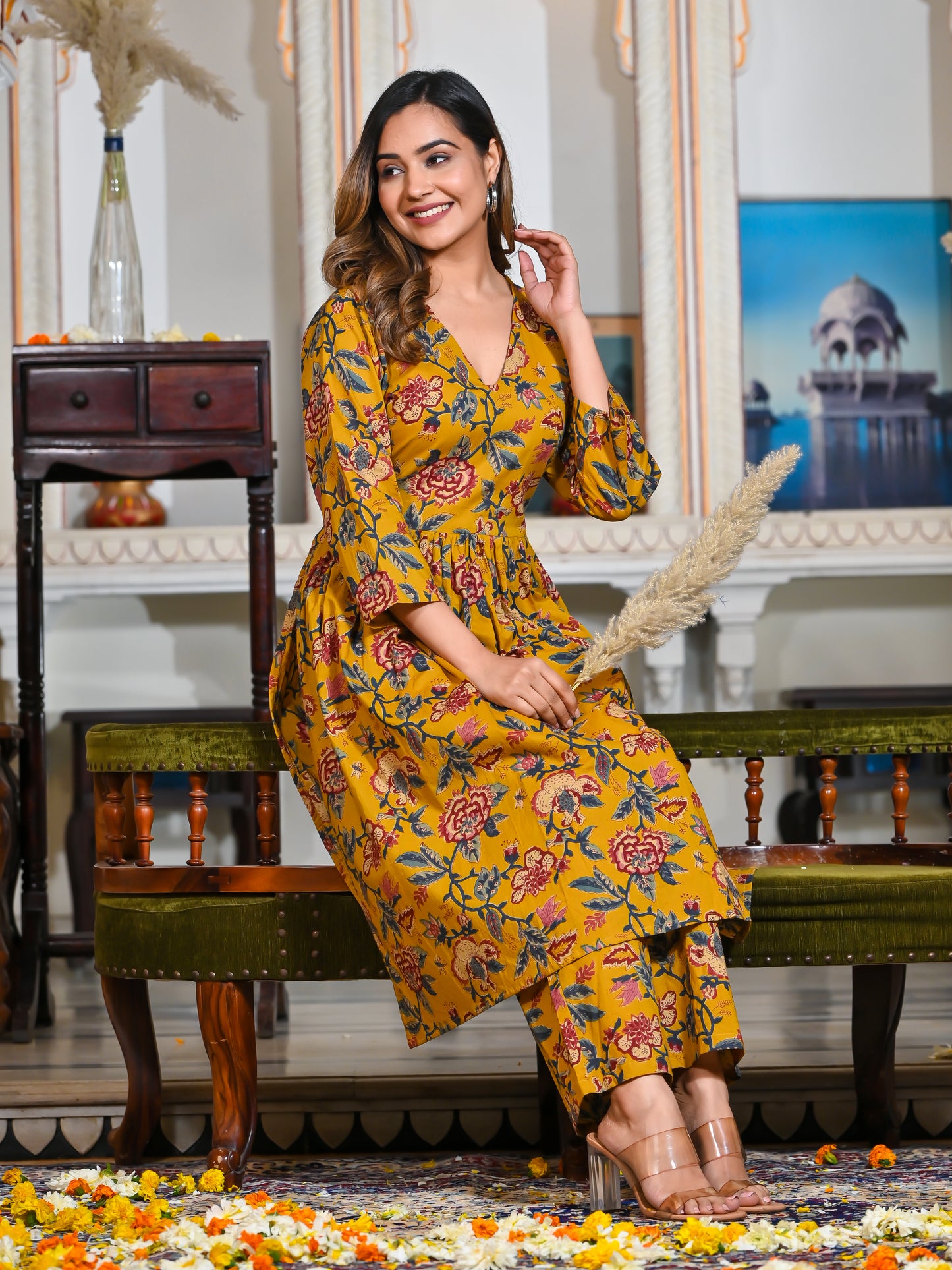 Golden Hour Goddess Kurta Set