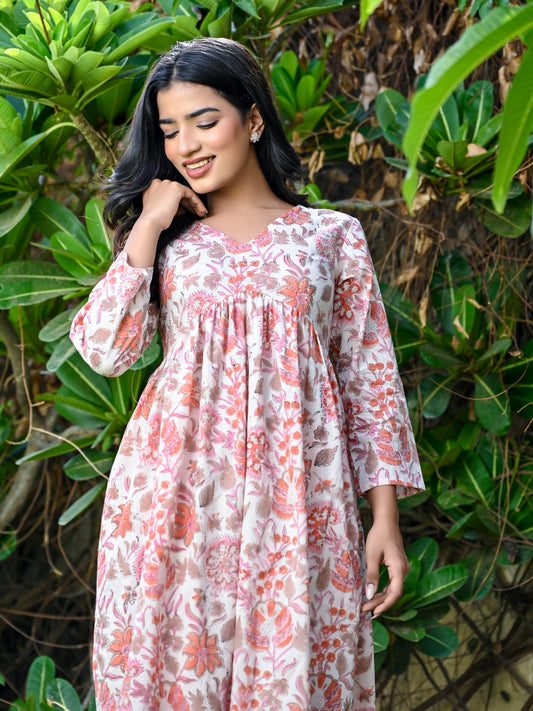 Sunset Sherbet Kurta Only