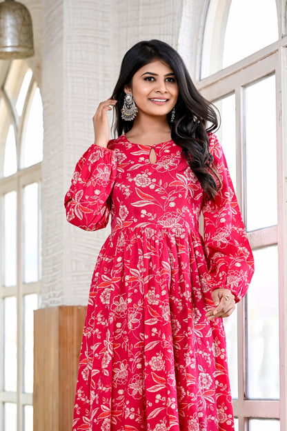 Hot Pink Pocket Princess Maxi Dress