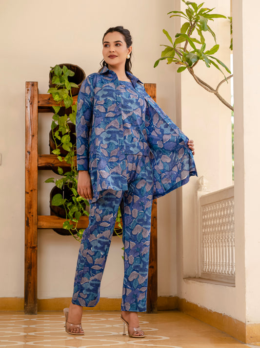 Smoky Blooms 3-piece co-ord set