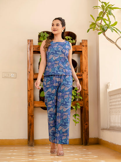 Smoky Blooms top and pant set
